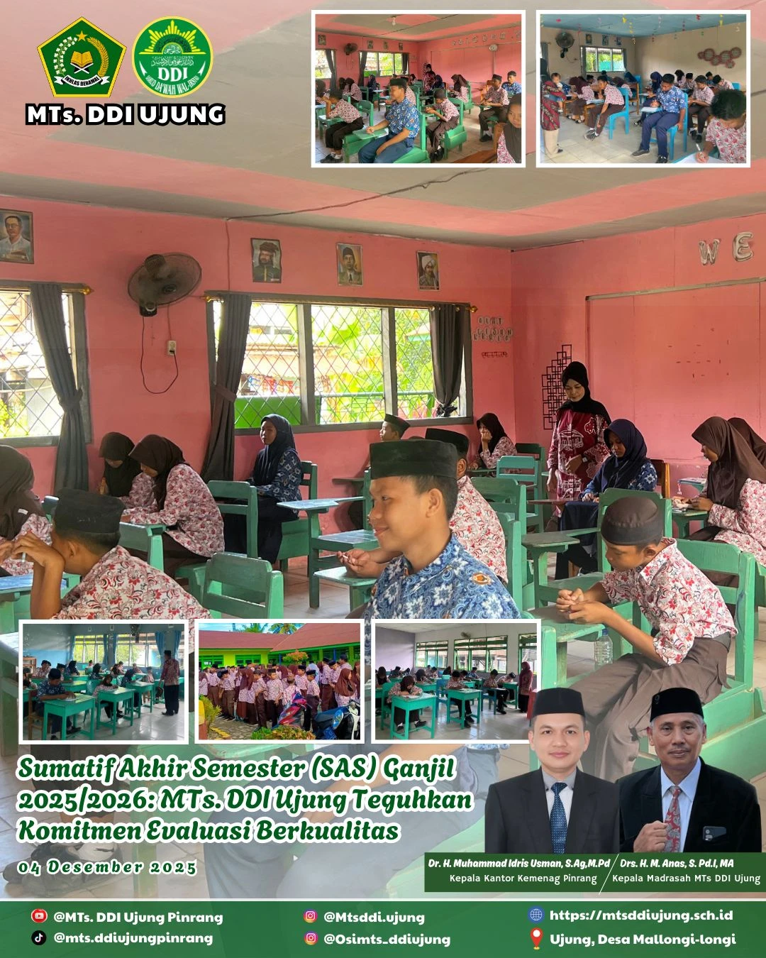 Sumatif Akhir Semester (SAS) Ganjil 2025/2026: MTs. DDI Ujung Teguhkan Komitmen Evaluasi Berkualitas