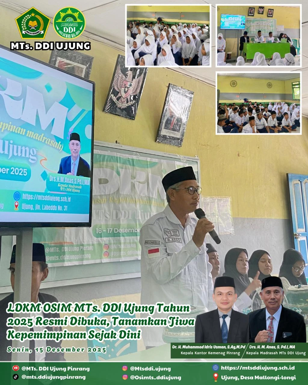 LDKM OSIM MTs. DDI Ujung Resmi Dibuka, Tanamkan Jiwa Kepemimpinan Sejak Dini