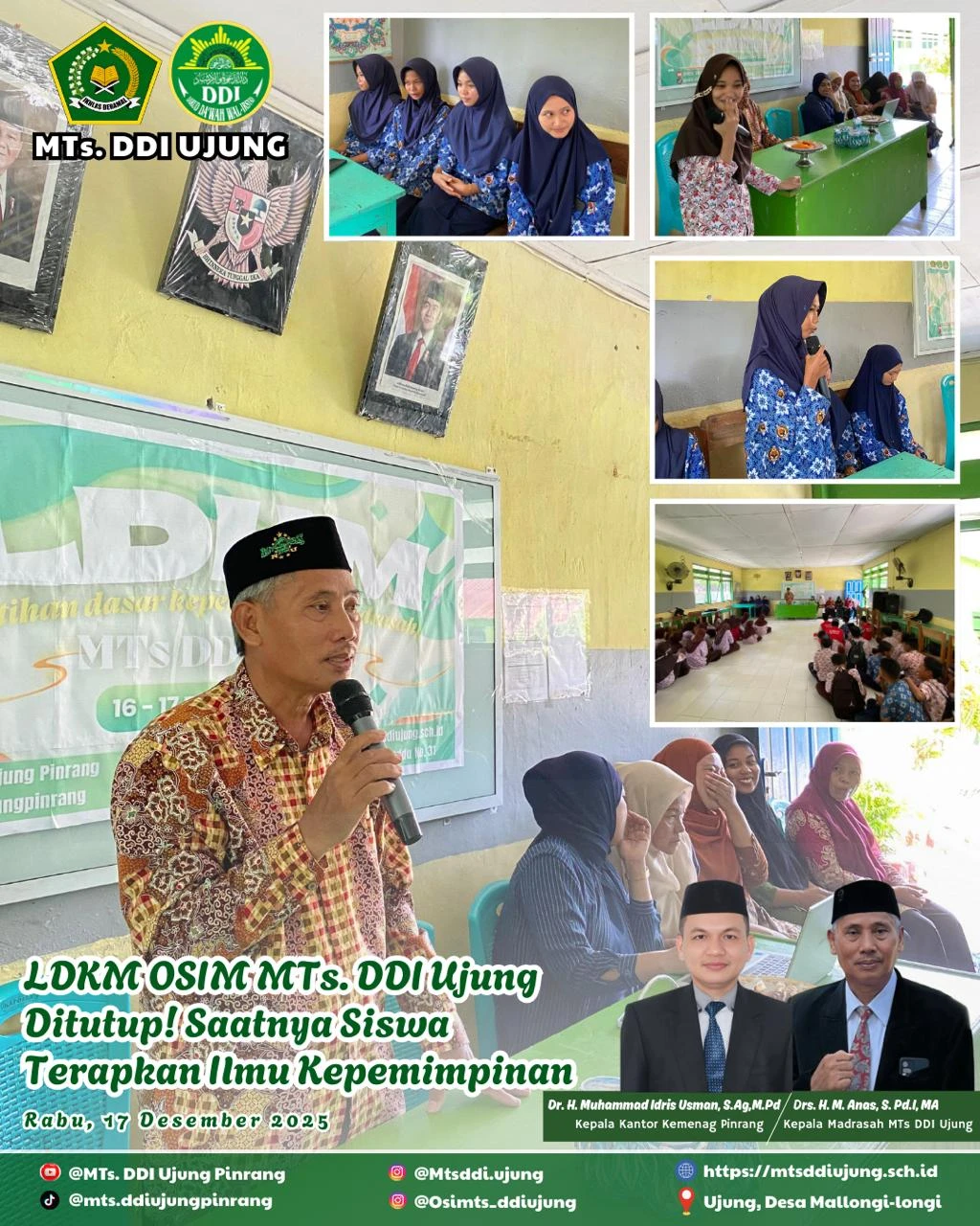 LDKM OSIM MTs. DDI Ujung Ditutup! Saatnya Siswa Terapkan Ilmu Kepemimpinan