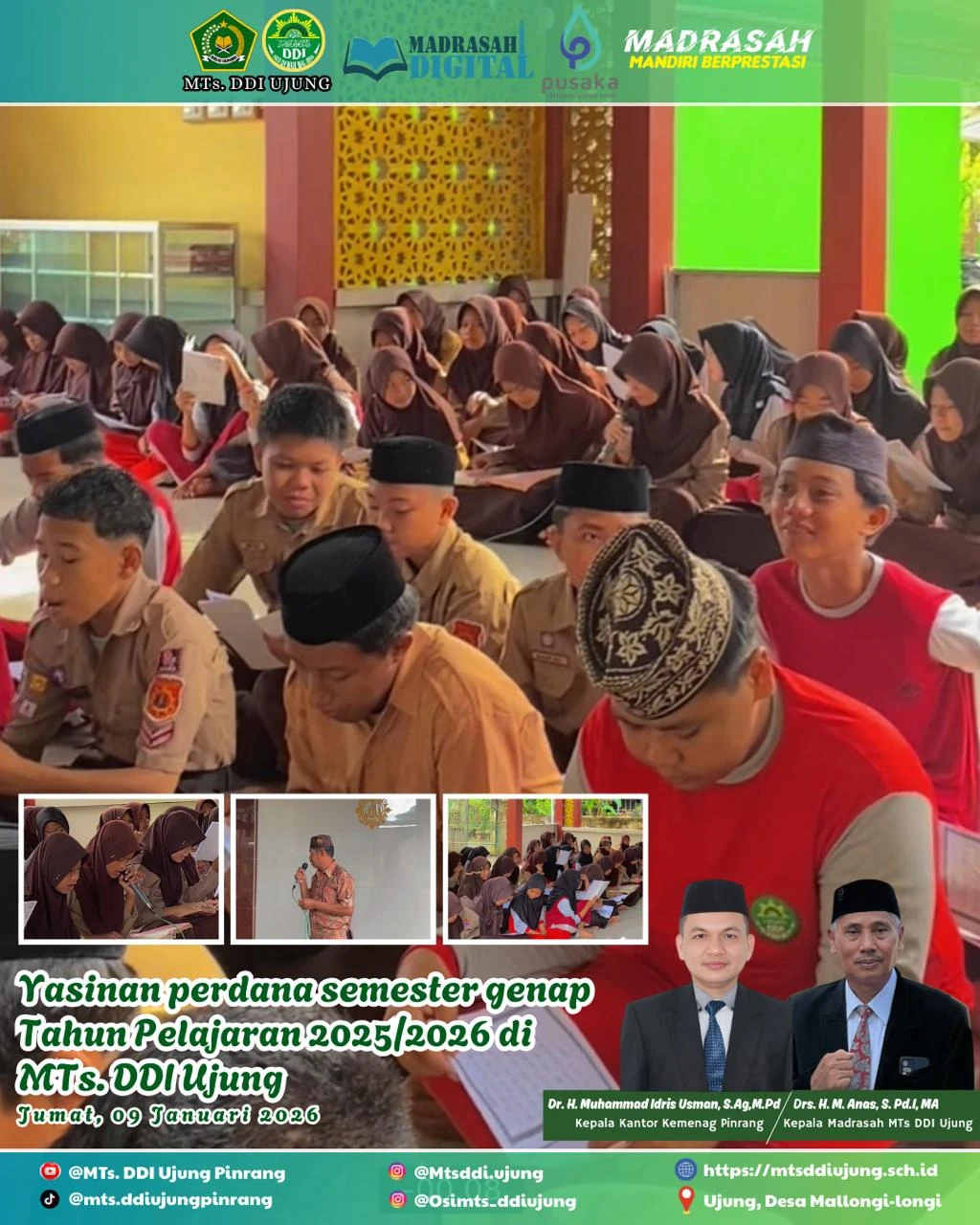 Menguatkan Spirit Iman, Siswa MTs. DDI Ujung Gelar Yasinan Perdana Semester Genap loading=